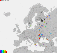 Storm report map of Europe