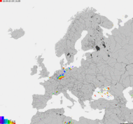 Storm report map of Europe