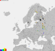 Storm report map of Europe