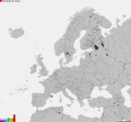 Storm report map of Europe