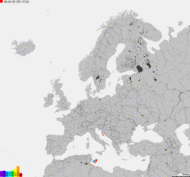 Storm report map of Europe