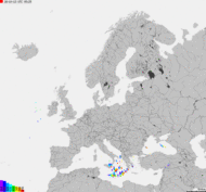 Storm report map of Europe