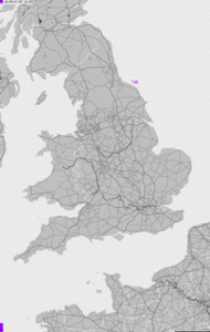 Storm report map of British Isles