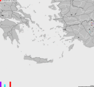 Storm report map of Greece