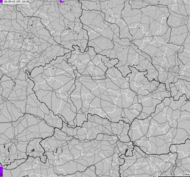 Storm report map of Czech