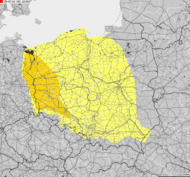 Severe weather alert for Poland