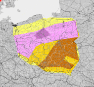 Severe weather alert for Poland
