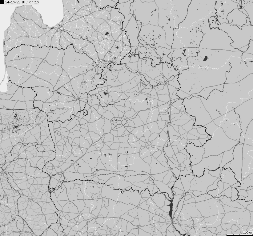 Map of lightnings Belarus