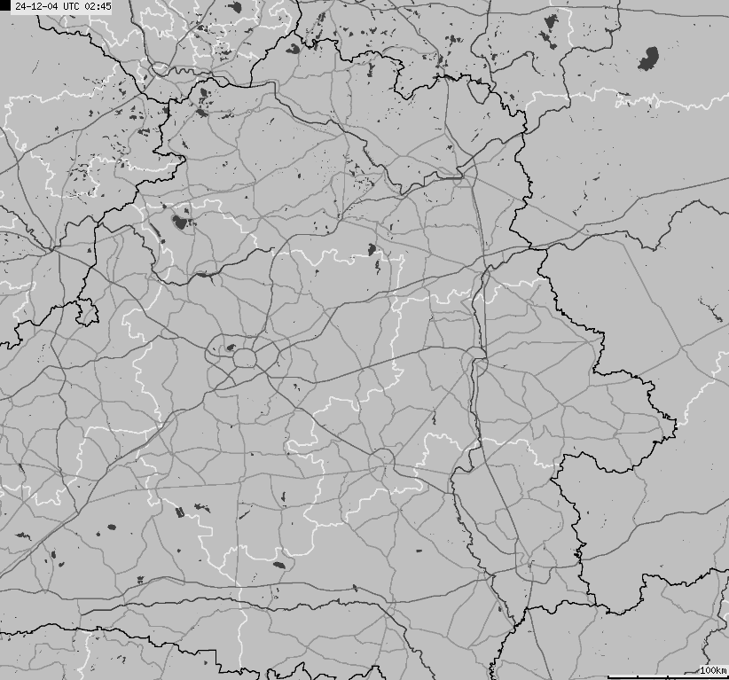 Map of lightnings Belarus