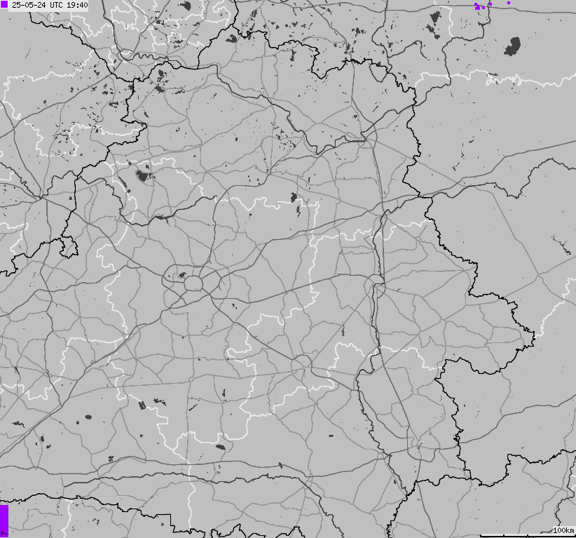 Mapa wyładowań atmosferycznych Białorusi