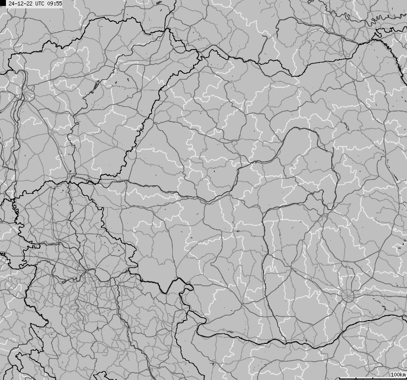 Map of lightnings Bulgaria, Moldavia, Romania