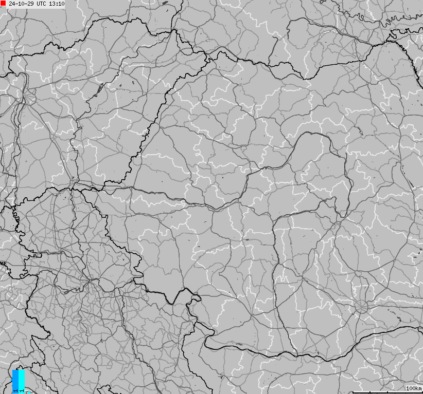 Map of lightnings Bulgaria, Moldavia, Romania