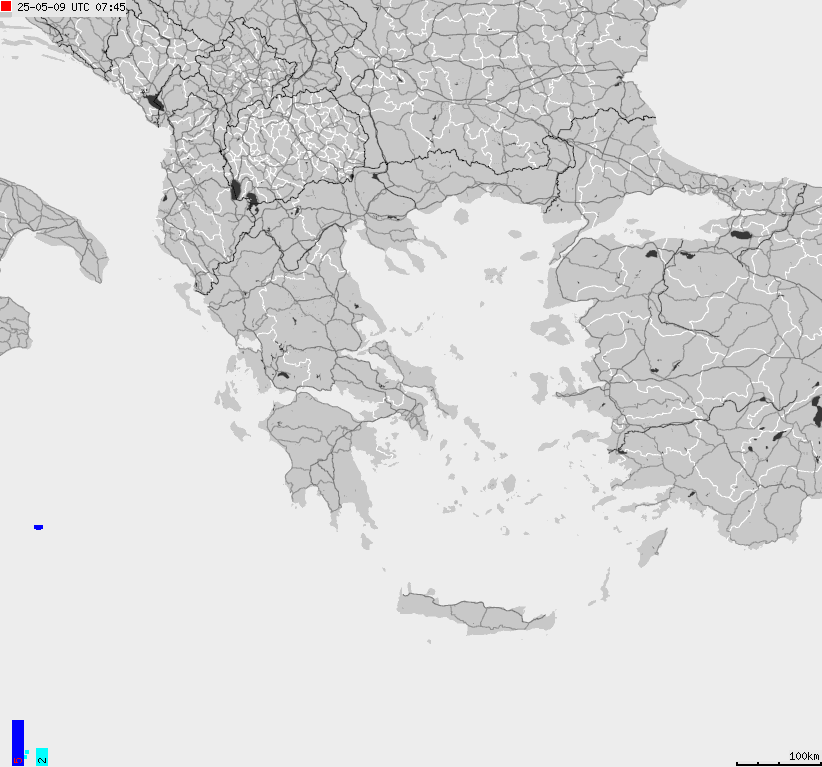 Map of lightnings France