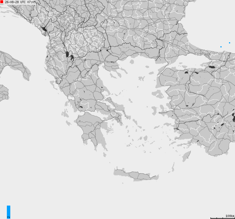 Map of lightnings France