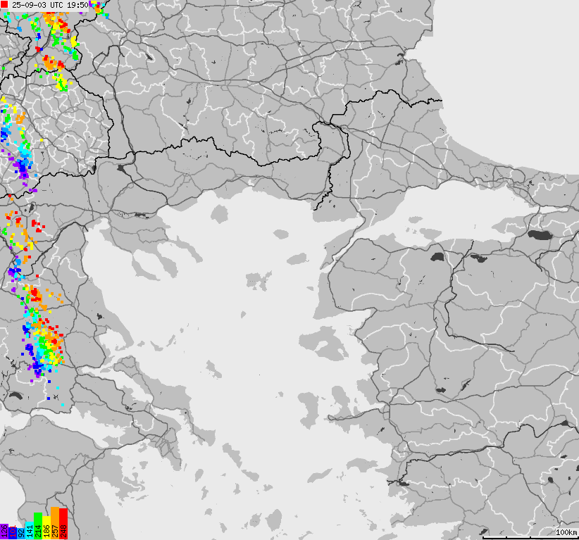 Map of lightnings France