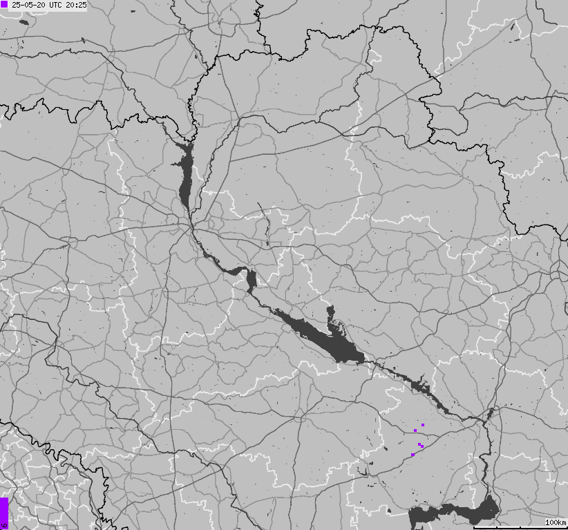 Mapa wyładowań atmosferycznych Ukrainy