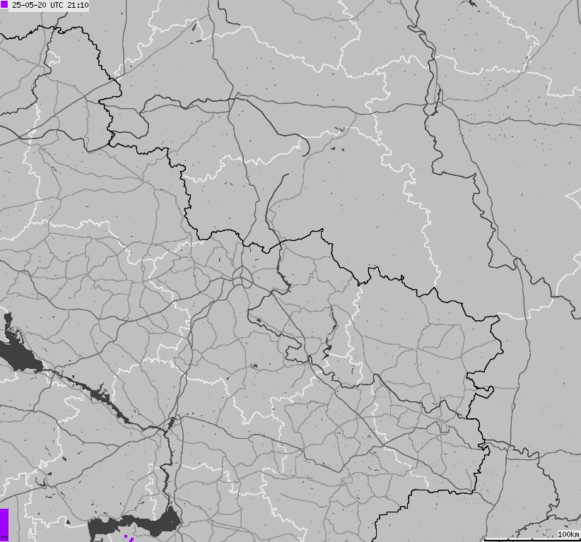 Mapa wyładowań atmosferycznych Ukrainy
