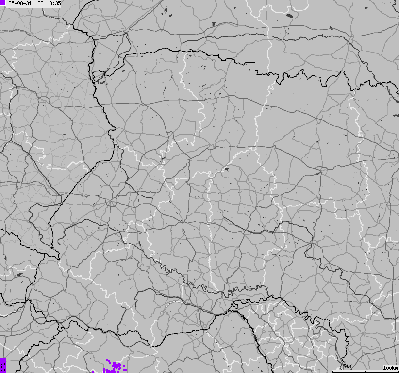 Mapa wyładowań atmosferycznych Ukrainy