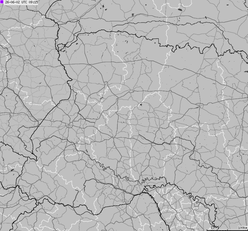 Map of lightnings Ukraine