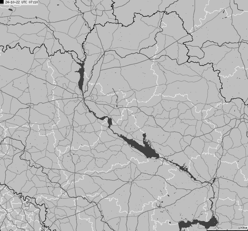 Map of lightnings Ukraine