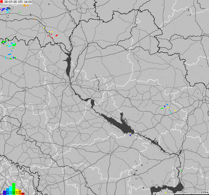 Mapa wyładowań atmosferycznych Ukrainy