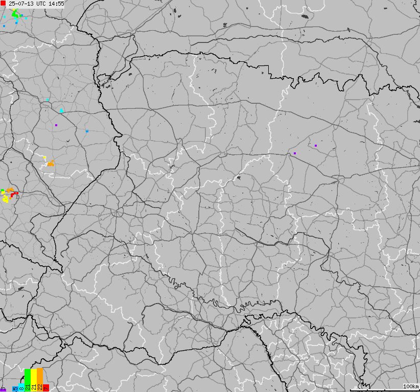 Mapa wyładowań atmosferycznych Ukrainy