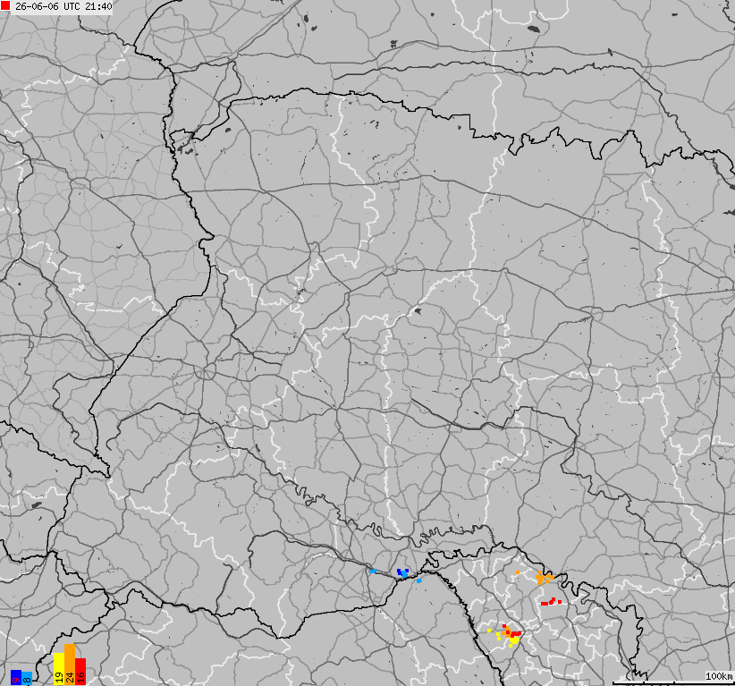 Mapa wyładowań atmosferycznych Ukrainy