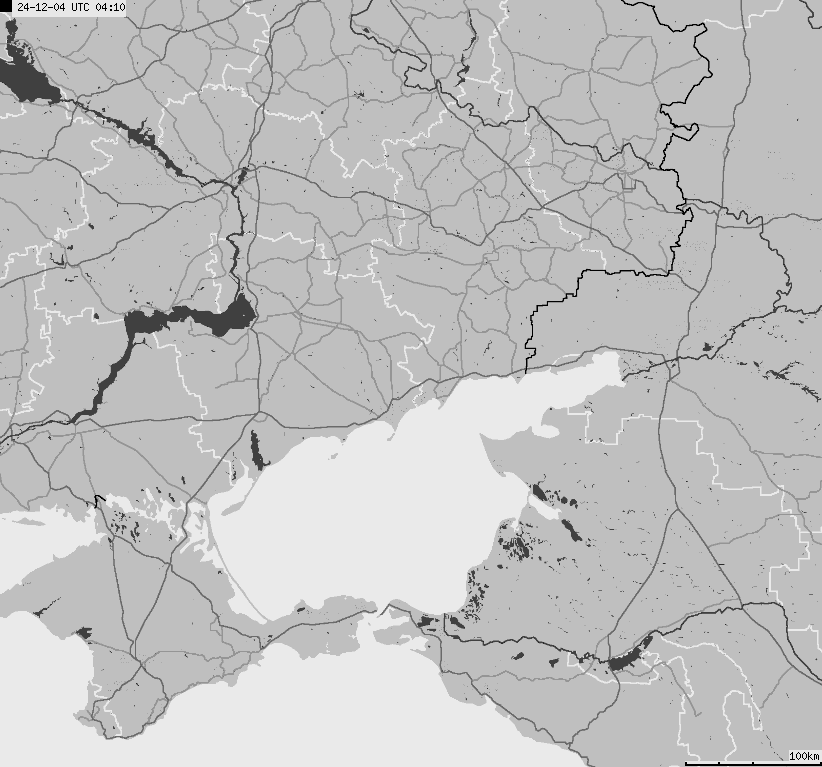 Mapa wyładowań atmosferycznych Ukrainy