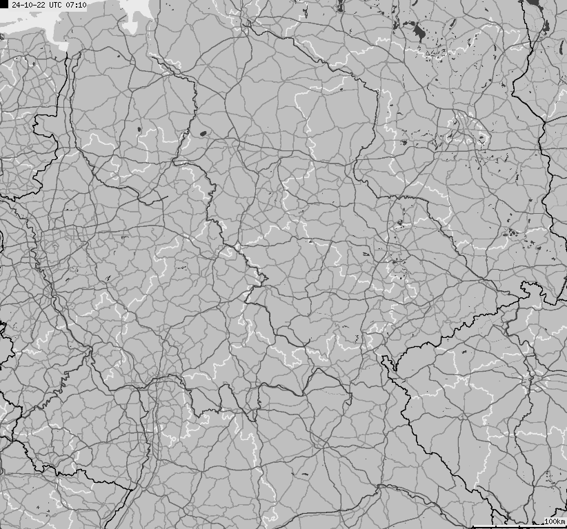 Map of lightnings across German