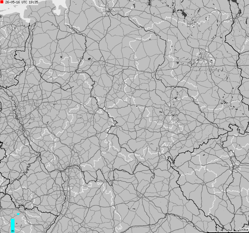 Map of lightnings across German