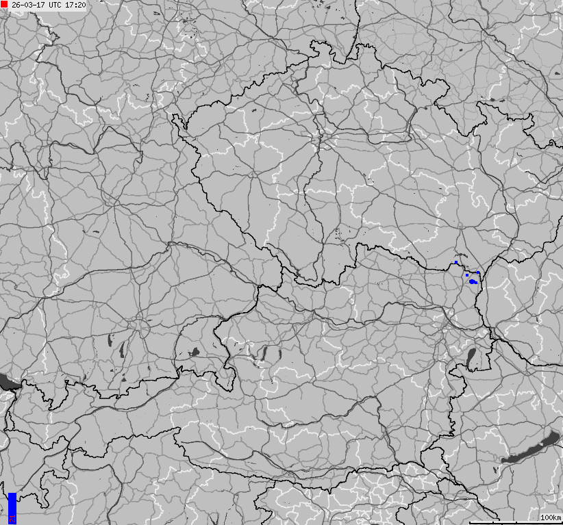 Map of lightnings across German