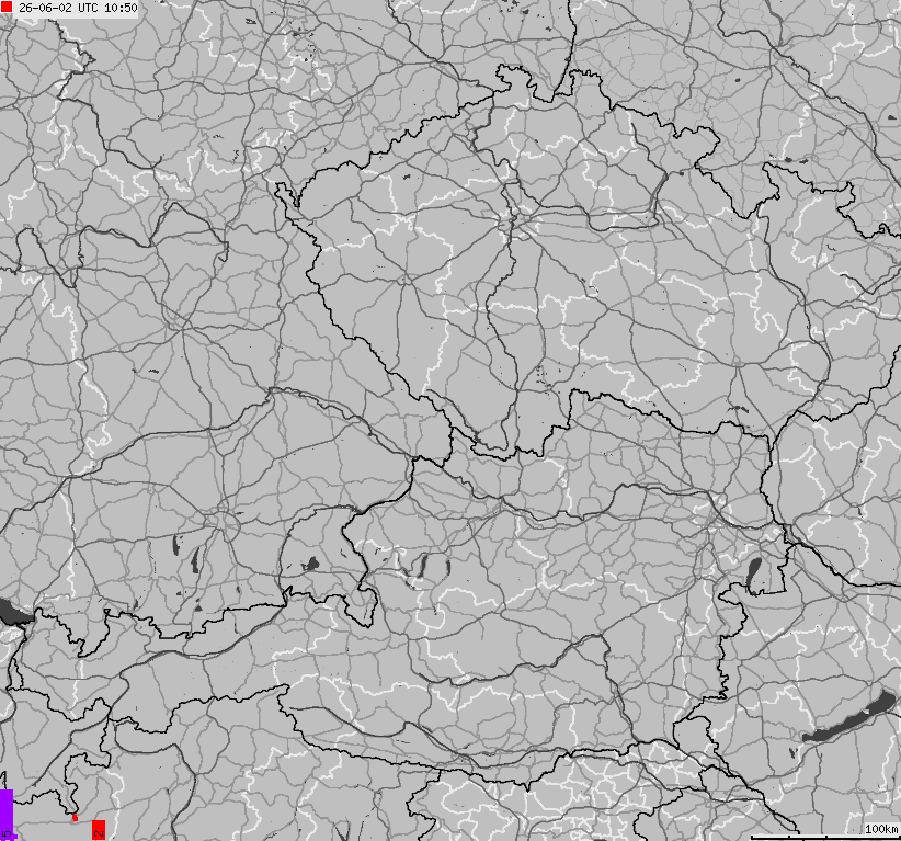 Map of lightnings across German
