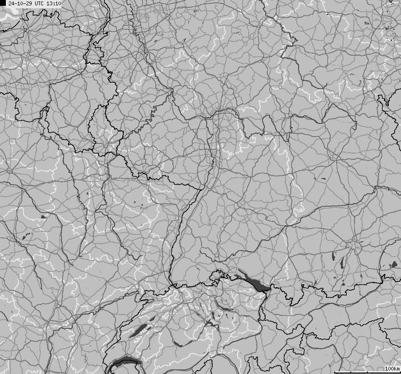 Map of lightnings across German