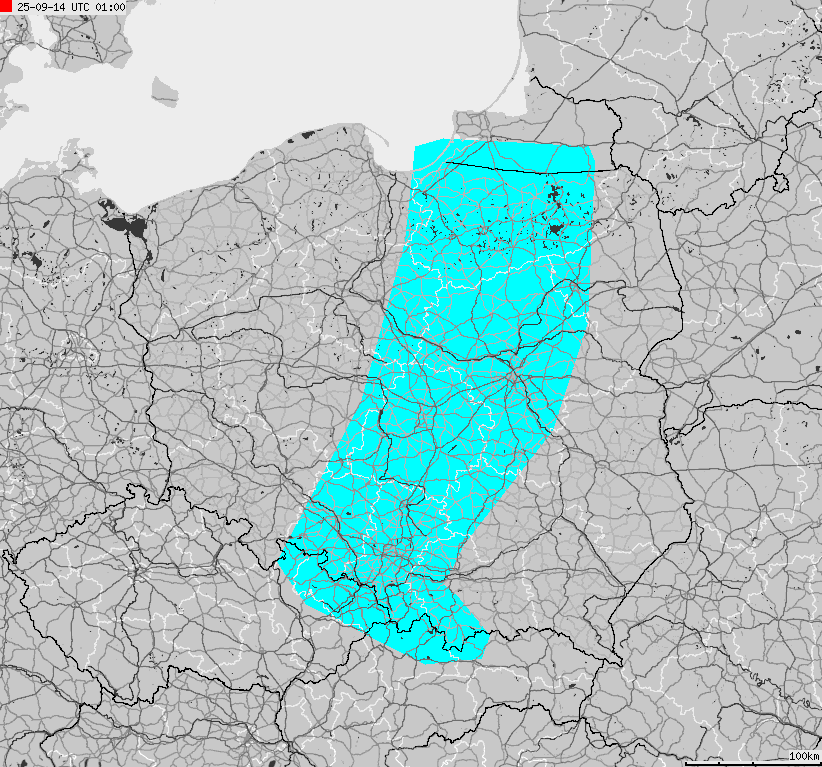Mapa zagrożeń pogodowych dla obszaru Polski